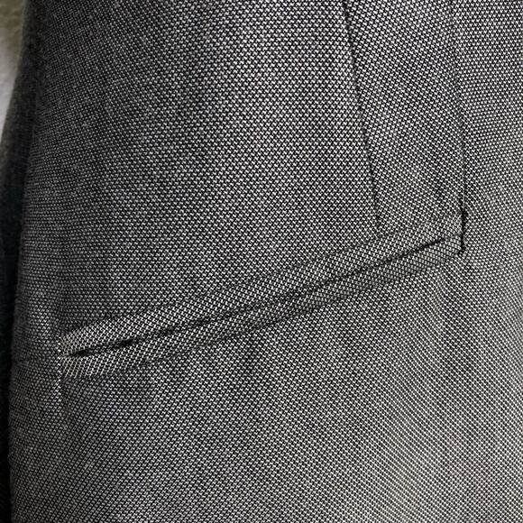 WHBM gray black ruffle collar button front blazer size Small - Picture 6 of 15